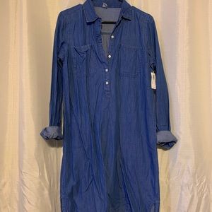 Old navy collared denim dress size medium tall
